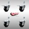 Service Caster 3.5 Inch SS Hard Rubber 12mm Threaded Stem Caster Set Total Lock Brake SCC SCC-SSTSTTL20S3514-HRS-M1215-4 - alternate 2